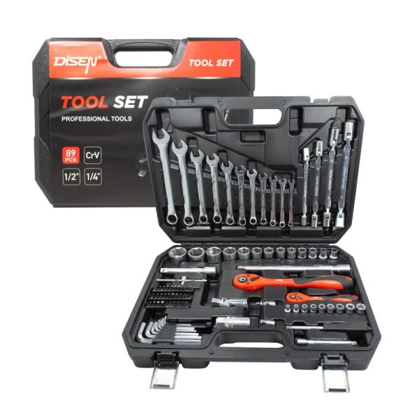 Набор инструментов 89пр.1/4''1/2''(6гр.)(4-32мм) 50778 1089