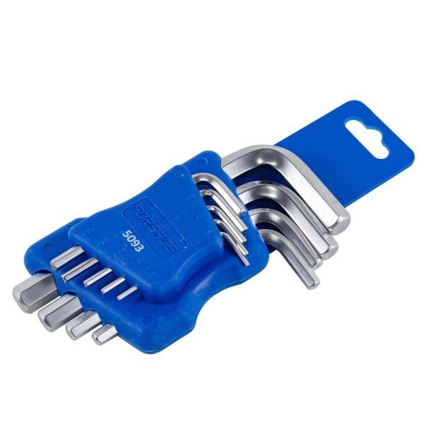 Набор ключей Г-образных 6-гранных 9 предметов (1.5, 2, 2.5, 3-6, 8, 10мм)в пластиковом держателе+ 6550        F-5093