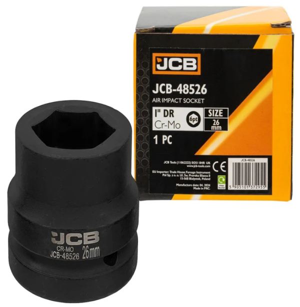 Головка ударная  26мм (6гр.), 1" 64680 JCB-48526