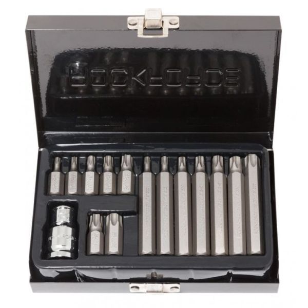 Набор бит TORX с битодержателем,15пр. 1/2"(L: 30/75мм; Т20,Т25,Т30,Т40,Т45,Т50,Т55) 27210       RF-4156(C)