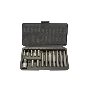 Набор бит HEX с битодержателем,15пр. 1/2"(L:30/75мм;4-8,10,12мм) 27211       RF-4155(C)