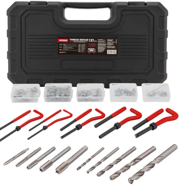 Набор приспособлений и футорок для восстановления резьбы 131пр. 62677 P-9131U1
