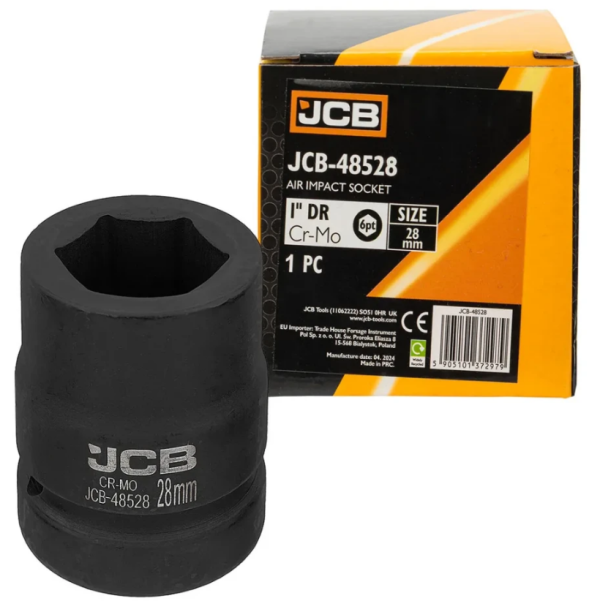 Головка ударная  28мм (6гр.), 1" 64682 JCB-48528