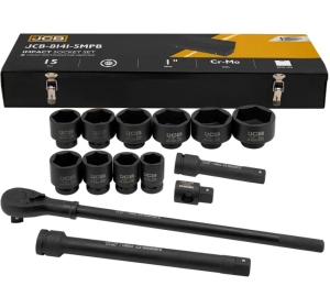 Набор инструментов ударных,15пр. 1" 6гр.(36,41,46,50,55,60,65,70,75,80мм),в метал. кейсе 64927 JCB-8141-5MPB