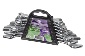 Ключи рожковые, набор 8пр. (6х7, 8х9, 10х11, 12х13, 14х15, 16х17, 18х19, 21х22мм) 57308 5084MP