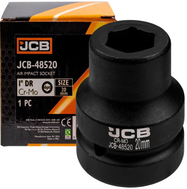 Головка ударная  20мм (6гр.), 1" 64674 JCB-48520