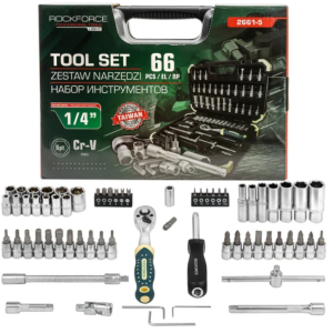 Набор инструментов 66пр. 1/4" (6гр.) 65587 RF LIGHT-2661-5