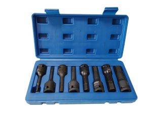 Набор головок-бит 6-гранных ударных 8 предметов,1/2"(H5, H6, H8, H10, H12, H14, H17, H19), в кейсе F 27087       FK-4087MPB