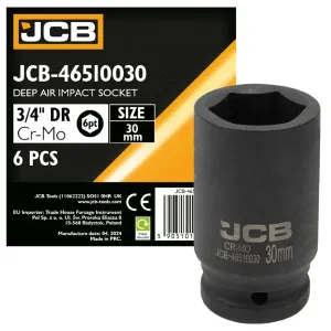 Головка ударная глубокая 3/4", 30мм (6гр.) 59810 JCB-46510030