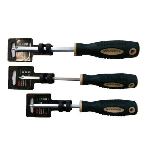 Отвертка крестовая магнитная "Profi" S2 PH2.0х100мм, в пластиковом держателе 27180 RF-70120100