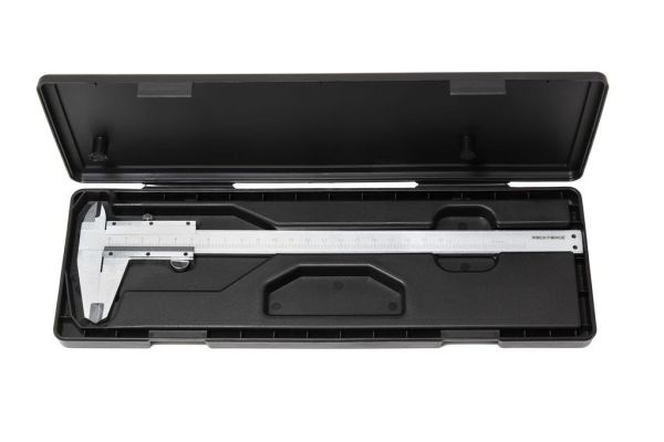 Штангенциркуль (0-200мм, 0.02мм; внутр. Ø, наруж. Ø + глубиномер), в пластиковом футляре 18239       RF-5096P2