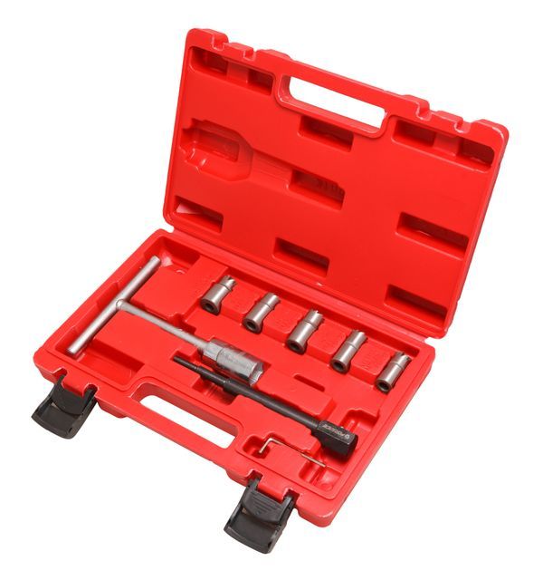 Набор фрез для чистки и восстановления посадочных мест дизельных форсунок 7 предметов(15х19, 17х17-2 46680       F-907G7