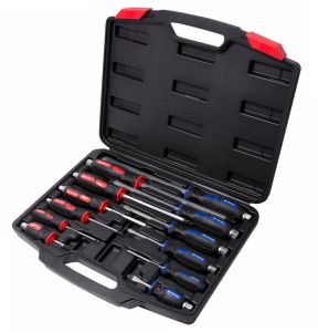 Набор отверток силовых ударных магнитных12 предметов (SL: 6.5х38,3х75,5.5х75,6.5х100,8.0х150,10х200м 18318       F-21310