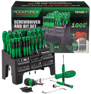 Набор отверток и бит 100пр. 65570 RF-10100+7
