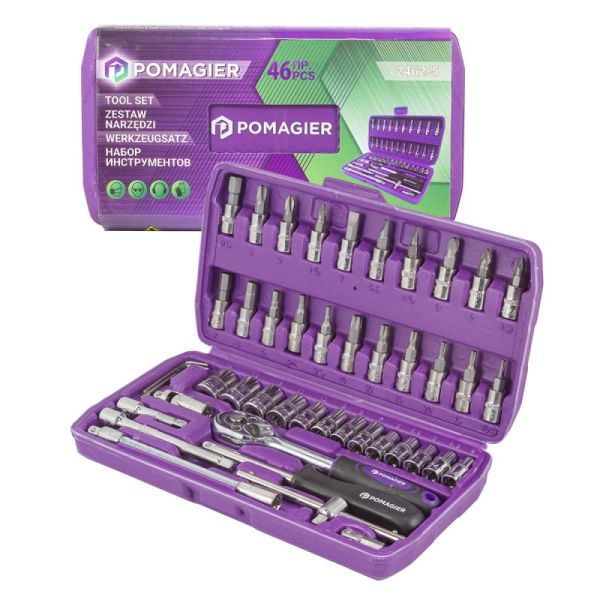 Набор инструментов 46пр. 1/4''(6гр.) 51784 PO-2462-5