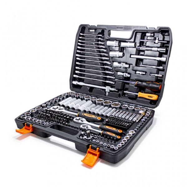 Набор инструментов 216пр.1/4''3/8''1/2''(6гр.)(4-32мм) 48340 ISMA-38841