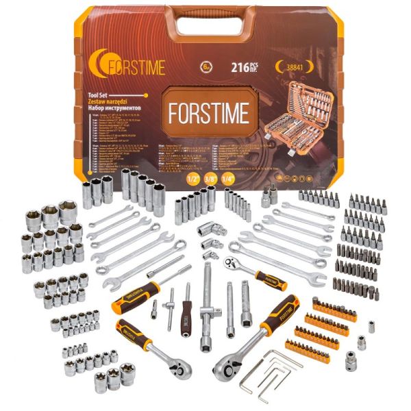 Набор инструментов 216пр. 1/4''3/8''1/2''(6гр.)(4-32мм) 52552 FT-38841