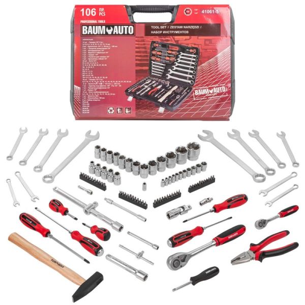 Набор инструментов 106пр. 1/4'' 1/2'' (6гр.)(5-32мм) 54711 BM-41061-5