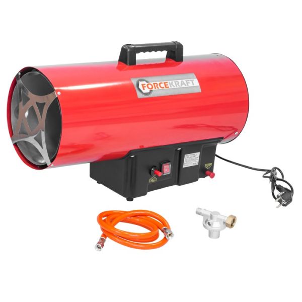 Пушка тепловая газовая(50кВт,220V,1.5 bar,расход-3.63 кг/час,пр.-ть-872м3/час,площадь обогрева-290м2 51894 FK-GH-50M