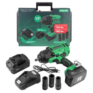 Гайковерт ударный аккумуляторный 1/2''+набор головок ударных глуб.17,19,21мм 51695 RF-WT02F1161