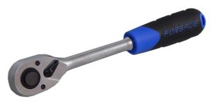 Трещотка реверсивная с резиновой ручкой 1/2"(L-260мм, 45зуб) 15769       F-80243