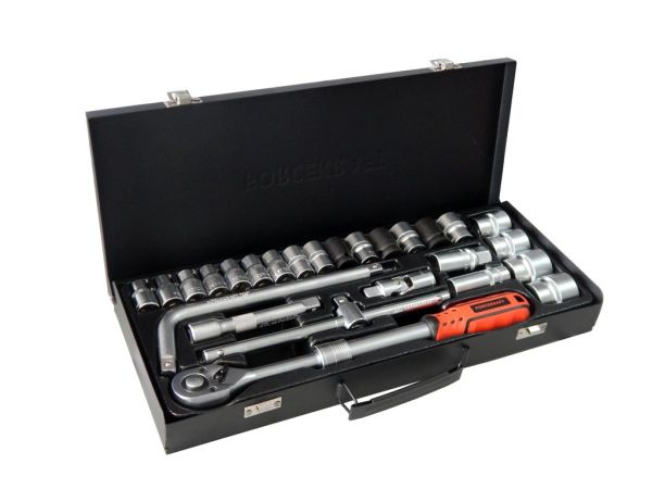 Набор инструментов 26 предметов 1/2" (6 гр.)(8-32мм)Profi в металлическом кейсе FORCEKRAFT 26254       FK-4255