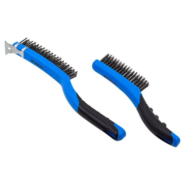 Набор щеток по металлу в пластиковом корпусе с прорез. рук-ми 2 предмета(скребок-40мм;материал прово 17436       F-34013212