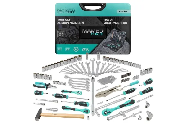 Набор инструментов 142 предмета 1/4" 3/8" 1/2" (6-гр.)(4-32мм) 57363 MF-41421-5