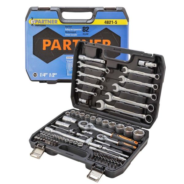 Набор инструментов 82 пр.1/4''&1/2''(6-гран)(4-32мм) 51985 PA-4821-5