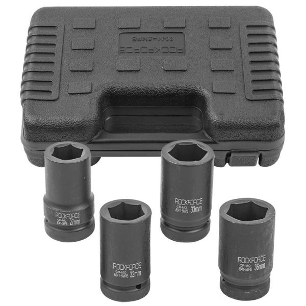 Набор головок ударных глубоких 4пр.,1''(6-гр)(27,32,33,36мм),в кейсе 54617 RF-8041-5MPB
