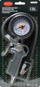 Пистолет для подкачки шин с аналоговым манометром и шлангом (0-16Bar), в блистере 26137       RF-STG-05
