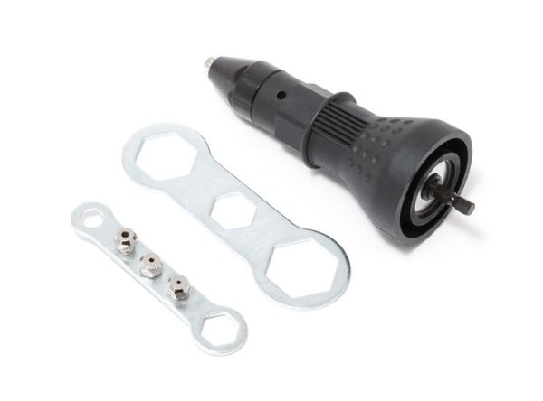 Адаптер-заклепочник для дрели (2.4, 3.2, 4.0, 4.8мм; min 11Nm, max 1000 об/мин), в блистере 28430       RF-6786