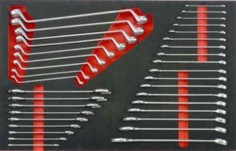 Набор ключей (накидные 75°+рожк.накидн.+рожковые) (36пр.) ложемент