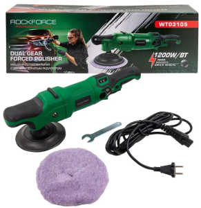 Машина полировальная электрическая (230V, 1200W, 500-2500об/мин, диаметр круга - 150мм) 62353 RF-WT03105