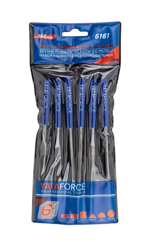 Набор надфилей разнопрофильных 160мм, 6пр. 60869 YF-6161