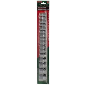 Набор головок 16 предметов 1/2" 6гр.(10-19,21,22,24,27,30,32мм), на планке 11629       RF-4161-5