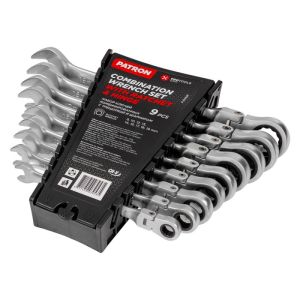 Набор ключей комбинированных трещоточных с шарниром 9 предметов (8,10,12,13,14,16,17,18,19мм), в пла 47404       P-51092F