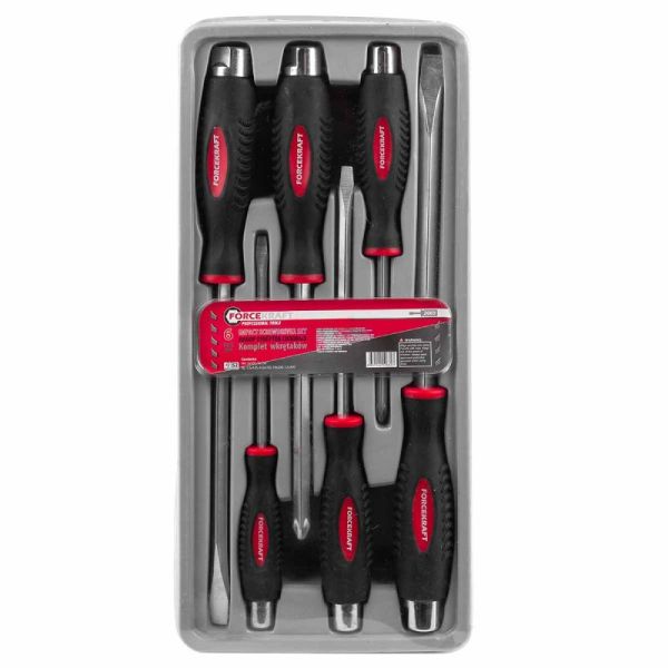 Набор отверток силовых магнитных "Profi" S2, 6 предметов (PH:2x100, 3x150мм; SL 5.5х125, 6.5х150, 10 28199       FK-2069