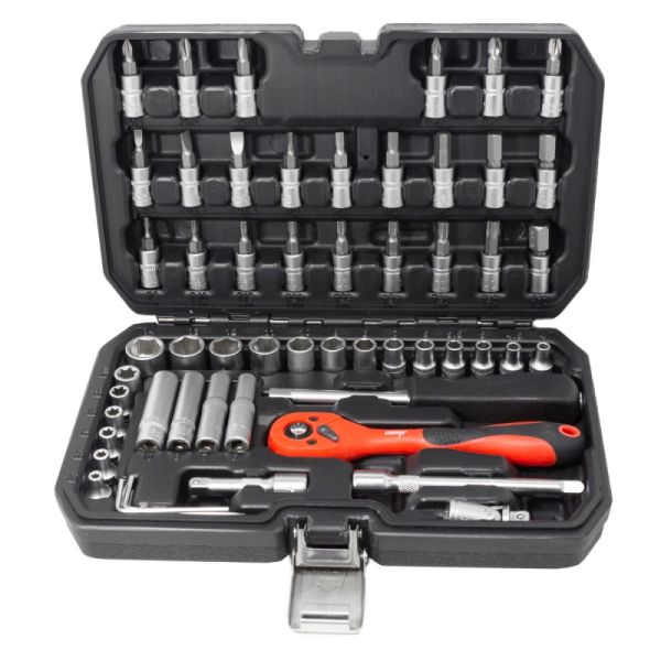 Набор инструментов 56пр 1/4''(6гр) (4-14мм, Е4-Е10) 50776 2571-5