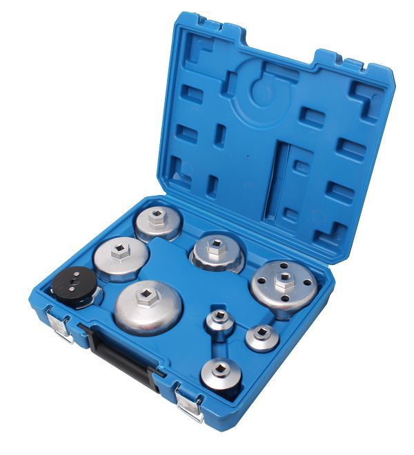 Набор съемников масляных фильтров 3/8", 9 предметов(64.5х14 - 2шт, 88.8х15, 74.2х14, 86.6х16, 27х6,  15222       RF-3311119