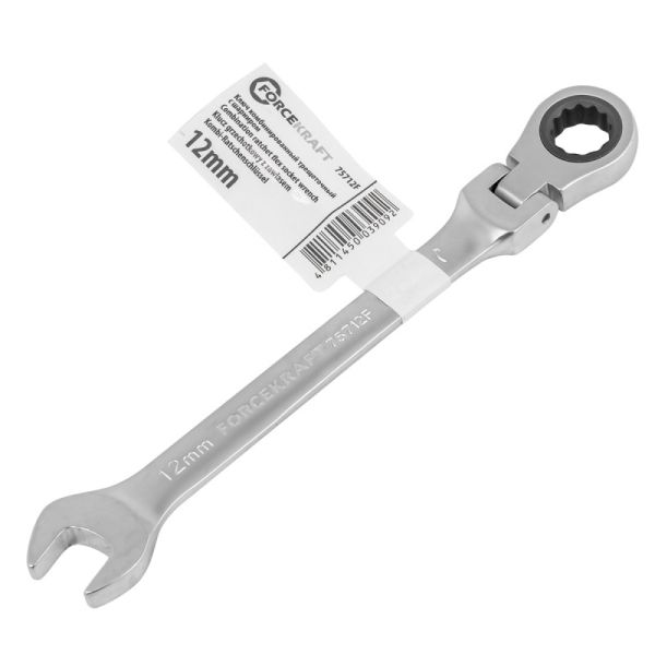 Ключ комбинированный трещоточный с шарниром 12мм 52392 FK-75712F