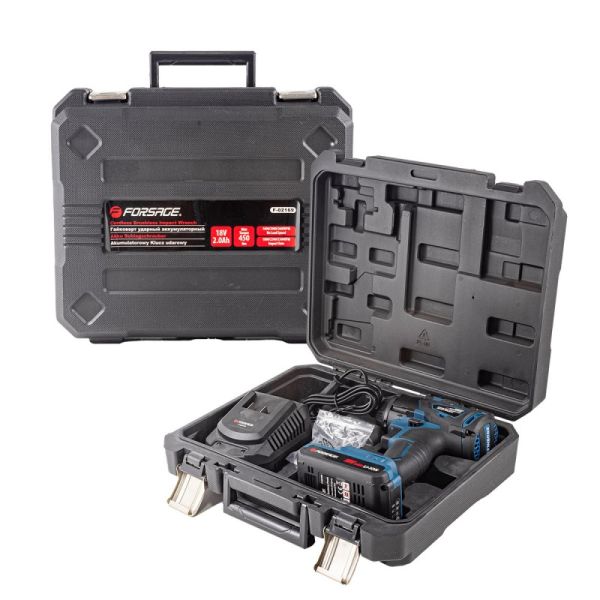 Гайковерт ударный аккумуляторный 1/2" (18V, 3.0AH, LI-ION, 0-2200 об/мин, 420 Нм), в кейсе 14907       F-02169