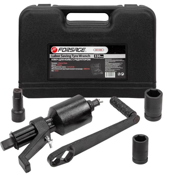 Гайковерт ручной с редуктором (Головки-32мм и 33мм, длина-330мм, передаточное число 1:1/1:3/1:58, 58 28723       F-3411393