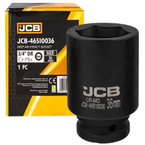 Головка ударная глубокая 3/4", 36мм (6гр.) 60564 JCB-46510036