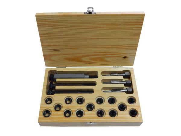 Набор метчиков и футорок для восстановления резьбы свечей накаливания 21 предмет (M12x1.25-15шт) 423         PA-1012-125