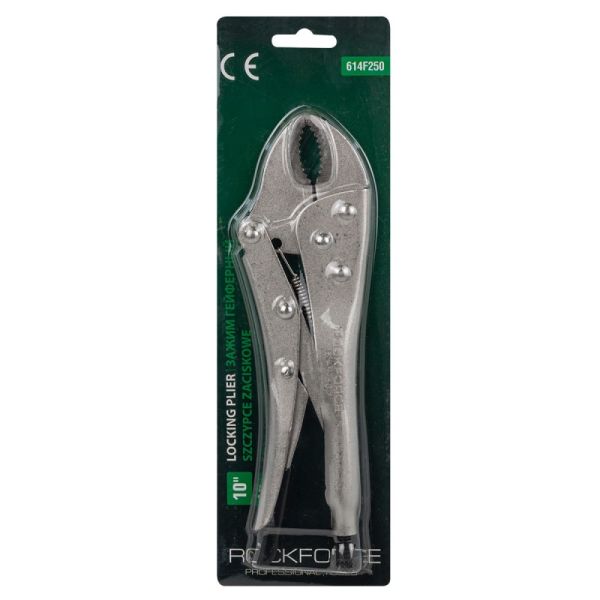 Зажим гейферный c "овальными губками" 10"-250мм, в блистере 17163       RF-614F250