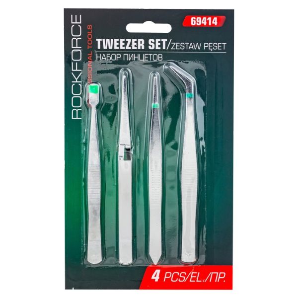 Набор пинцетов 4 предмета(L-120мм) 28431       RF-69414