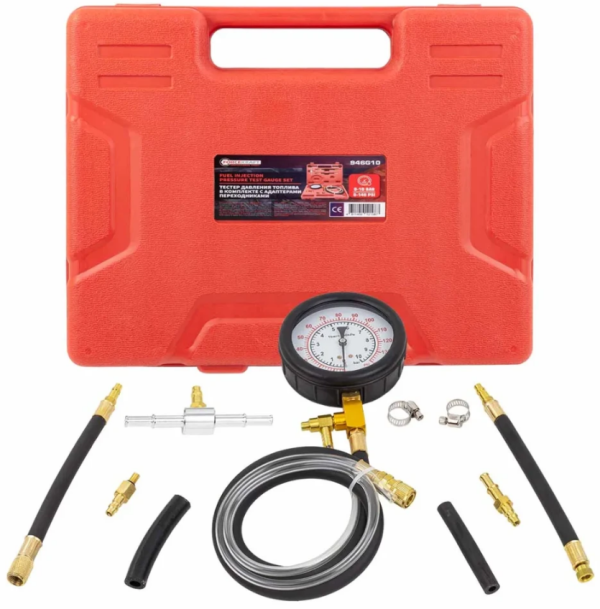Тестер давления топлива в комплекте с адаптерами переходниками 60249 FK-946G10