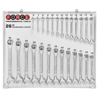 Набор рожково-накидных ключей (26пр) стенд