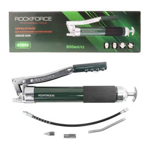 Шприц для нагнетания густой смазки ручной "Profi" 800мл в комплекте с жестким и гибким наконесниками 19353       RF-07043